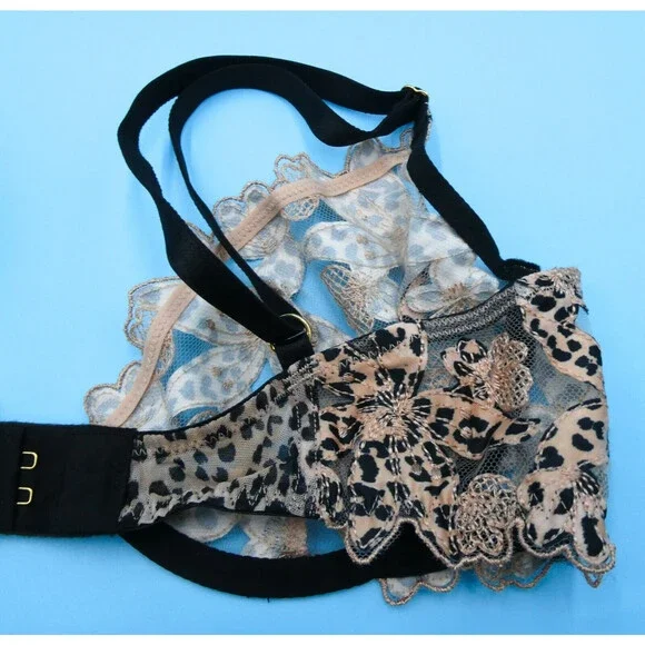 Victorias Secret Balconette Bra 32D Black Low Cut Demi Lingerie Unlined Sexy New - Picture 10 of 10